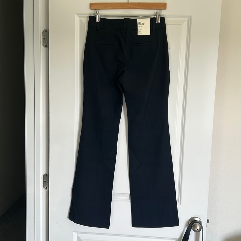 GAP HIGH RISE BABY BOOT CUT PANTS SIZE 2 SHORT NWT - Picture 3 of 7